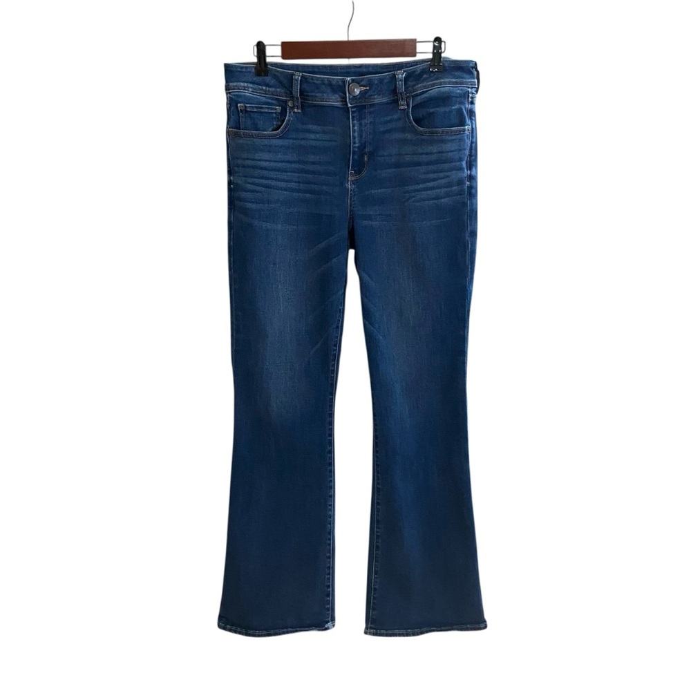 American Eagle Kick Boot Womens 14 Super Stretch Jeans Blue